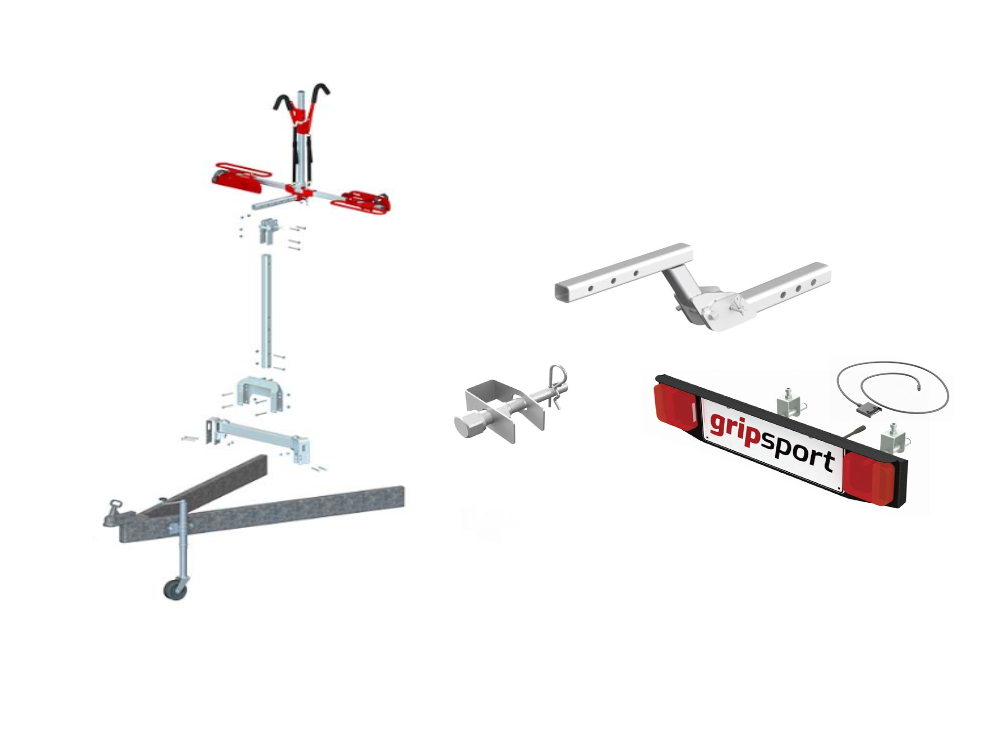GripSport DIY Van Rack 1 Bike, Bolt on Mount, UCM & Vehicle Conversion Bundle